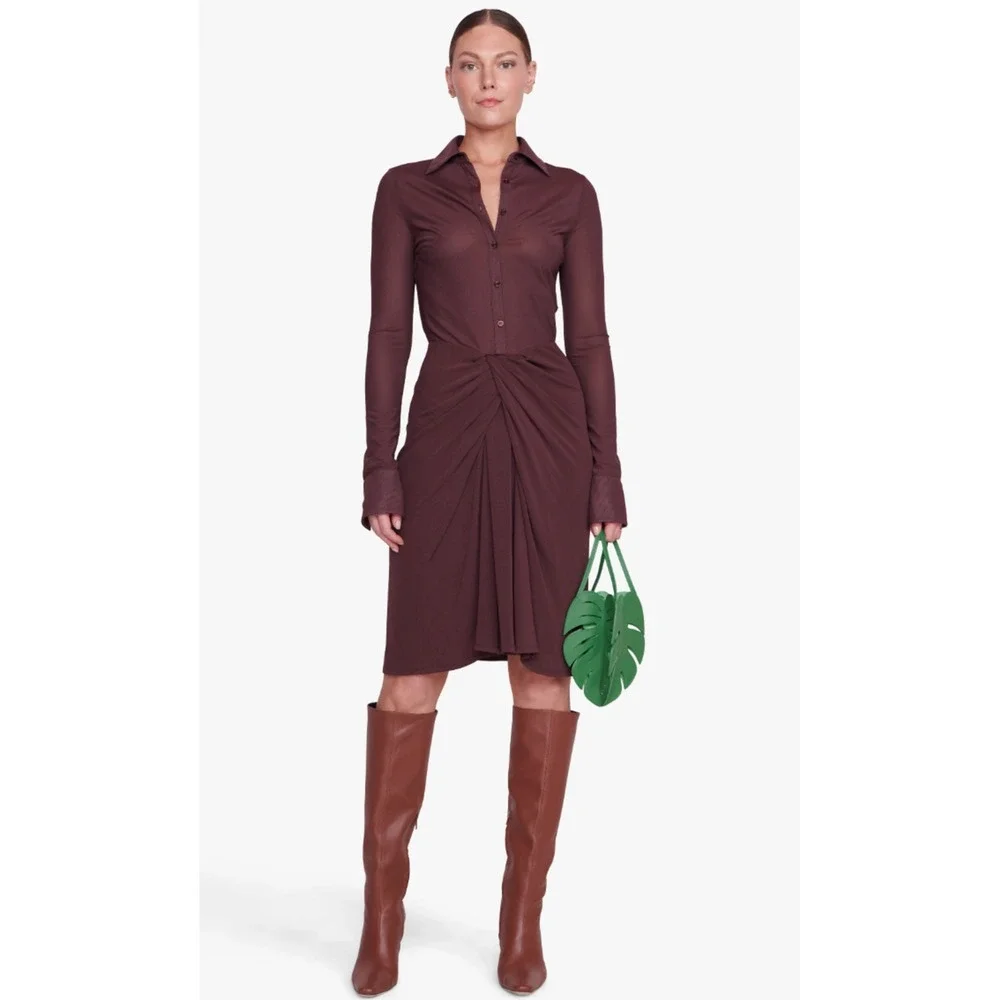 STAUD Women's Brendan Dress In Bark, Size Small